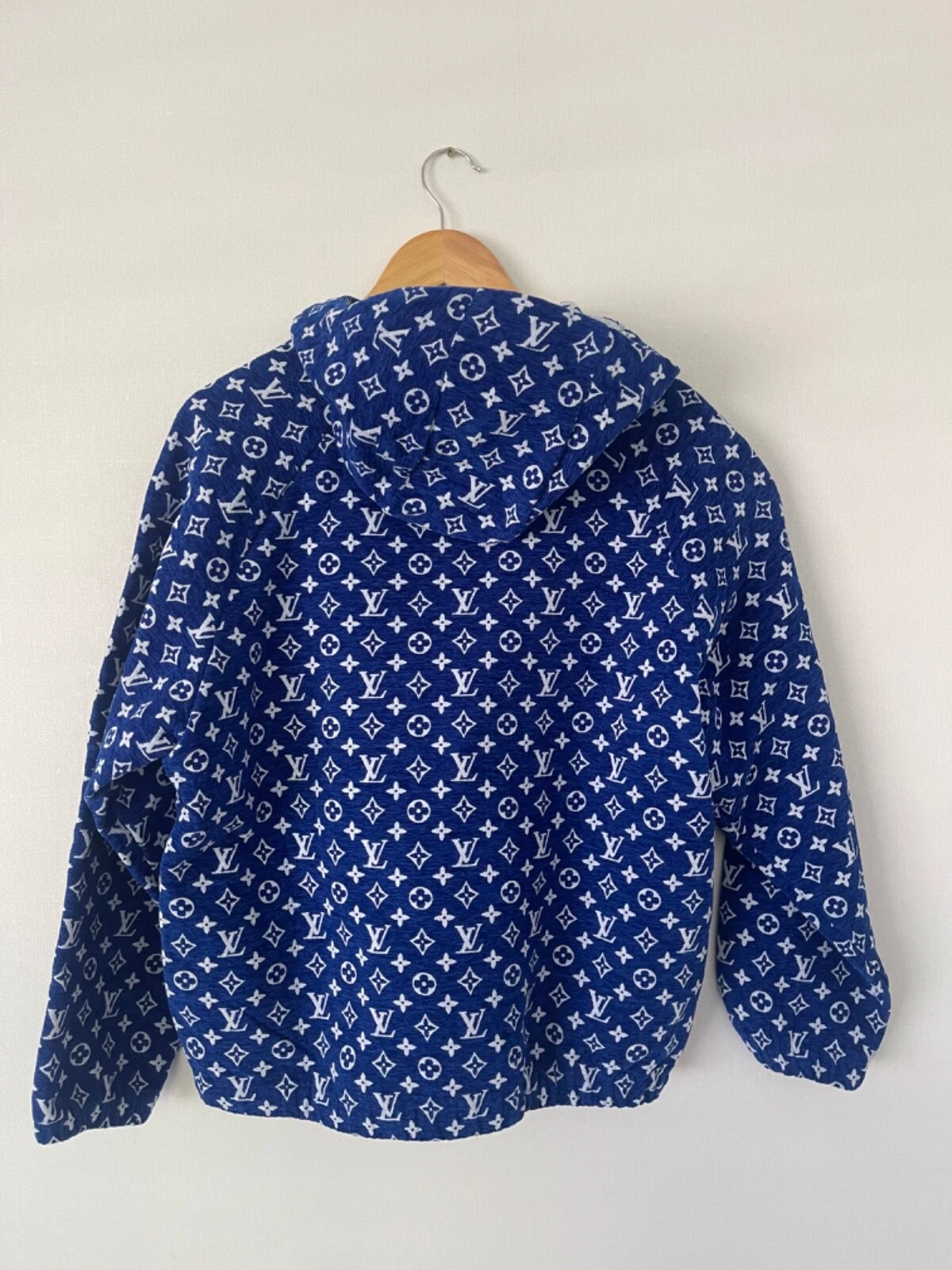 LOUIS VUITTON（LV） Autentica giacca uomo Louis Vuitton blu bianco taglia XL