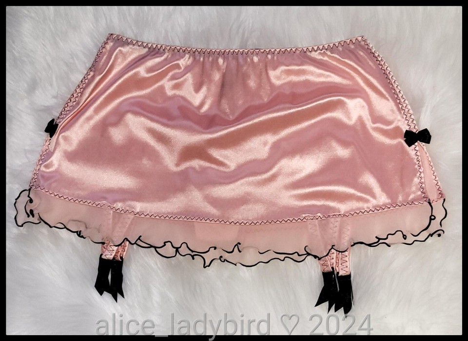 NWT Vintage VICTORIA'S SECRET Second Skin SATIN Panty SLIP Garter Belt