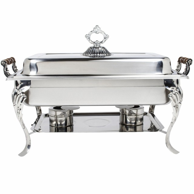 3 PACK Catering Classic STAINLESS STEEL Chafer Chafing Dish Set 8 QT