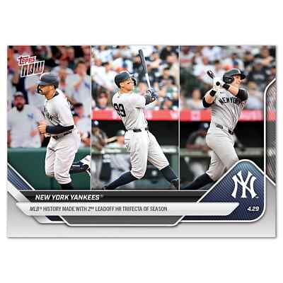 2025 Topps Now Card 119 Grisham/Rice/Judge B2B2B 3 HRs -25 Cents Shipping!