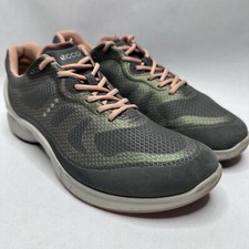 ECCO Biom Fjuel Training Walking Comfort Shoes Women US Size 8 Green Gray