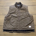 Polo Sport Ralph Lauren WorkWear Canvas Wool Winter Vest Mens XL Brown