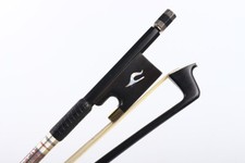 New 4/4 Violin Bow Carbon Fiber Stick Ebony Frog AAA Grade Natural Bow Hair