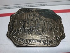 Vintage AMERICAN EXPRESS CO. WELLS BUTTERFIELD  CO Belt Buckle