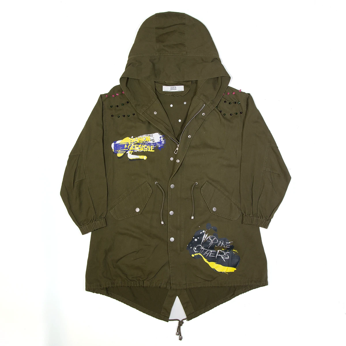 Green lightweight cheap parka