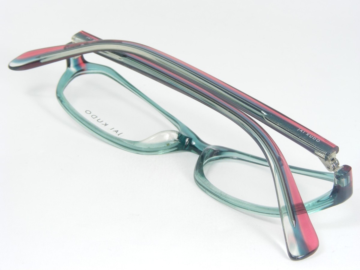 JAI KUDO MOD 1740 P07 EYEGLASSES COLOR GREEN JAI KUDO 1704 P07 TRANSPARENT TEAL GREEN EYEGLASSES GLASSES  main image 2