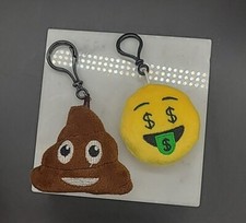 Emoji Smiley Face/POO Emoticon Plush Keychain Backpack Decoration USA Seller