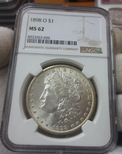 1898-O Morgan Dollar NGC MS62 (035) (Nice Coin) (VAM?)