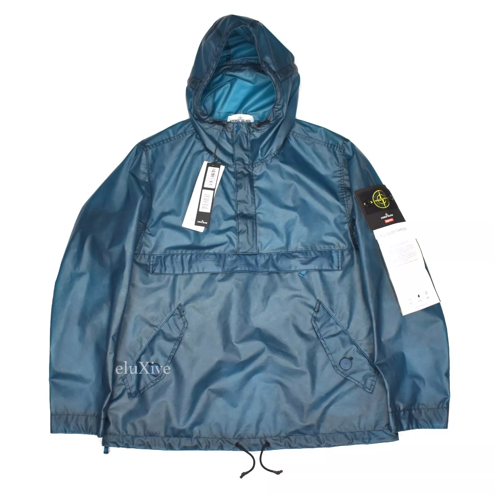 Neuf avec étiquettes housse poly Supreme Stone Island veste anorak sarcelle translucide DS AUTHENTIQUE
