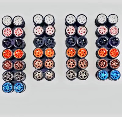 Random Car Rims 5 Sets Random Goodyear MIX 13mm Rims & Real Rider Rubber Tires 1/64 Hot ...