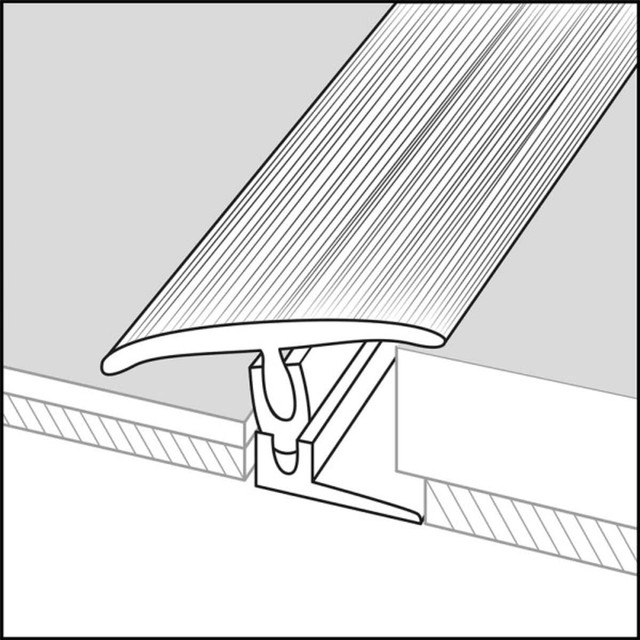 Vitrex Self Adhesive Variable Height Door Threshold 38mm Wide Grey X3