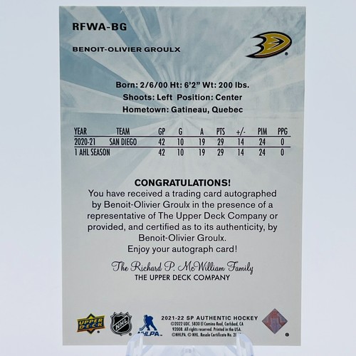 2021-22 SP Authentic FWA U-PICK Future Watch Autographed FREE Combine Ship! - Picture 81 of 113
