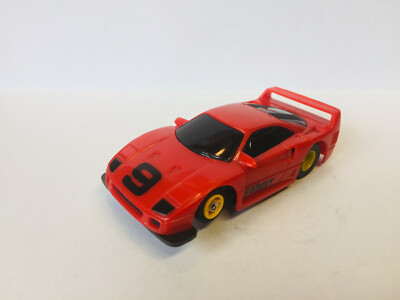 TYCO FERRARI F40 Red/Black #9 Slot Car  Model Motoring Aurora AFX NEW HO MINT
