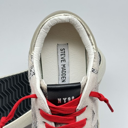 Steve Madden Philosophy Phil02S1 Women's Gray/White/Red Sneaker Shoes Size 7 - Picture 4 of 6