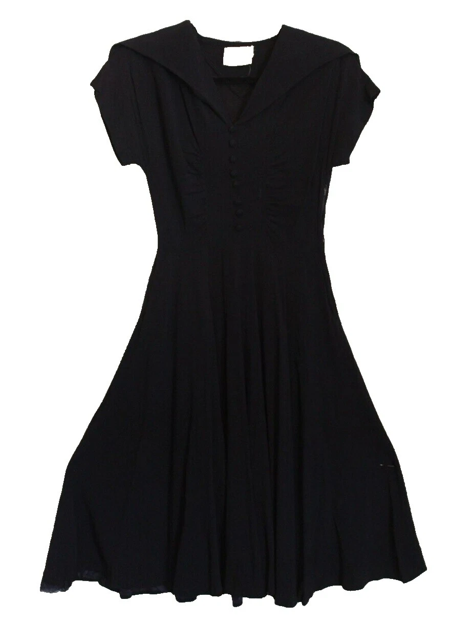 Black 1940s Vintage Dresses for Women