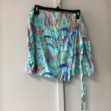 Wild Fable Womens Size Large Mini Skirt Elastic Waist Rayon Mini Skirt New