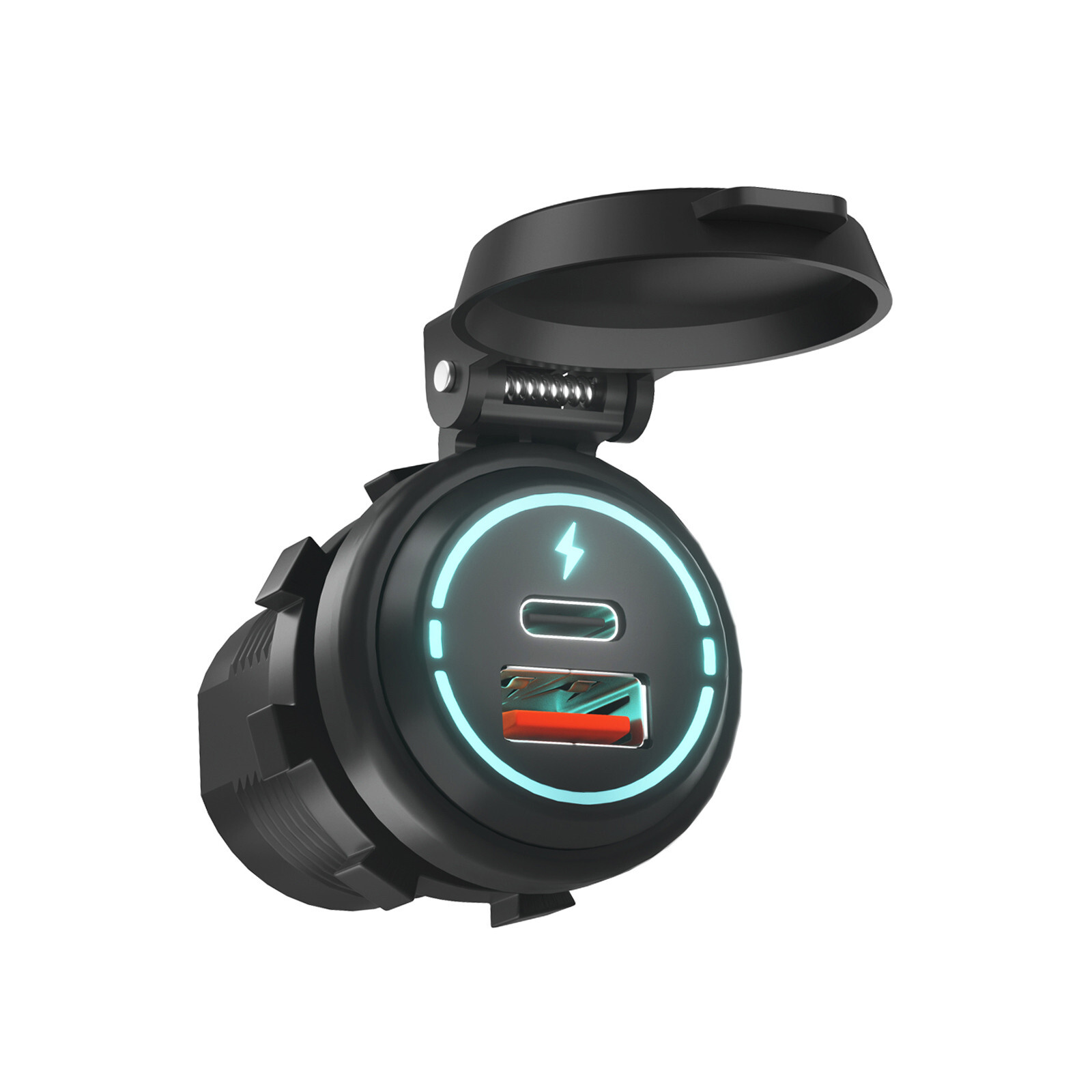 USB Phone Charger Socket Dual Ports Fast Charging Outlet Adapter Car Accessories