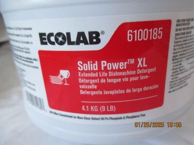 Ecolab Solid Power XL  6100185 Dishwasher Machine Detergent 9 lbs