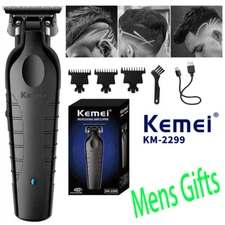 Kemei-2299 Barber Cordless Hair Trimmer 0mm Zero Gapped Carving Hair Clipper Set