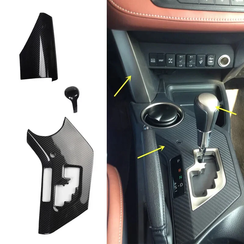Accesorios interiores de fibra de carbono ABS para Toyota Rav4 2015-2018 decoración cubierta embellecedor Foto 4 de 4
