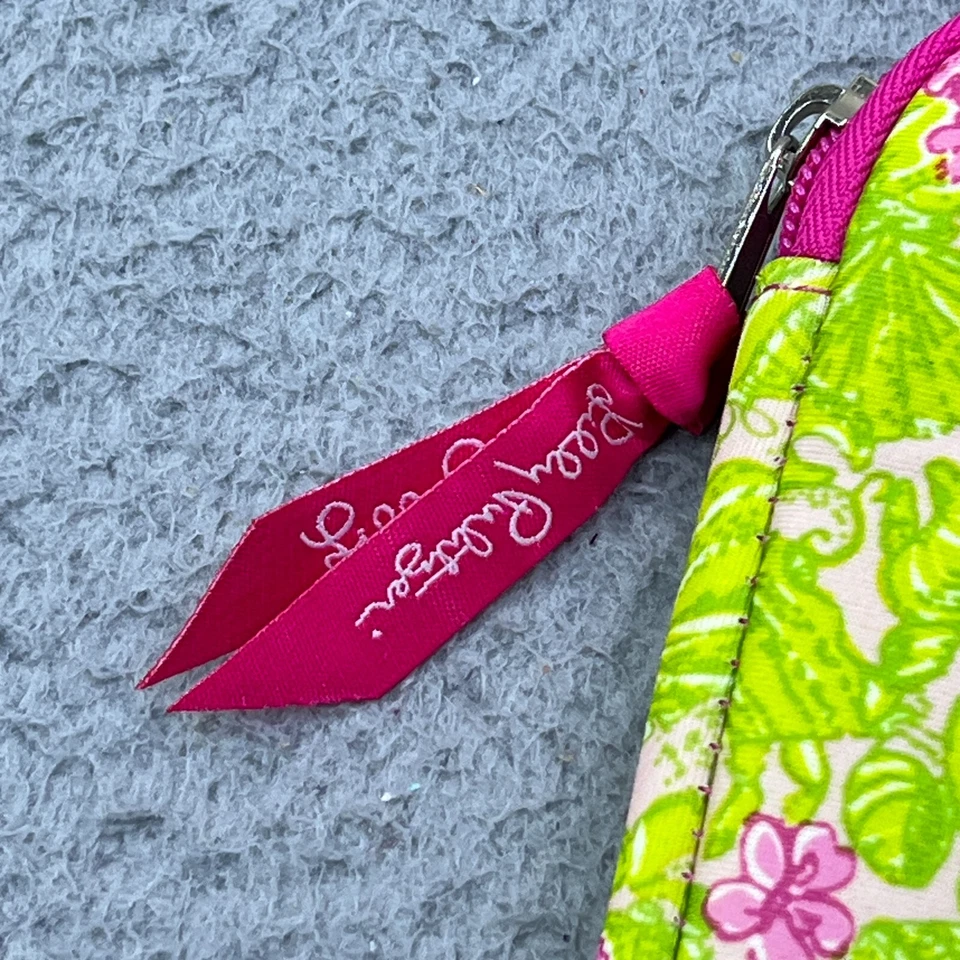 Lilly Pulitzer iPad Tablet Sleeve Case Zip Pink Green Floral Neoprene 8x10 - Image 3 of 4