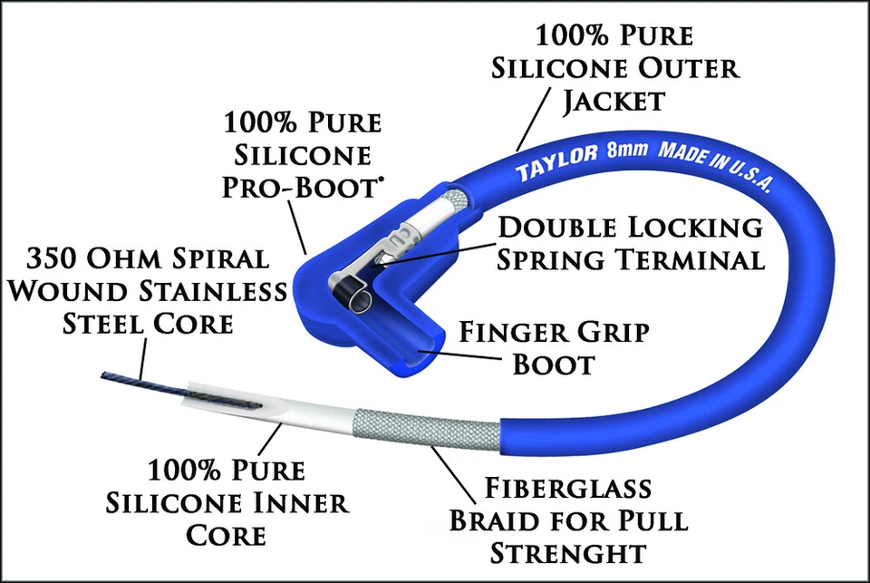 Spark Plug Wire Set-Base Taylor Cable 74271 - Image 2 of 4