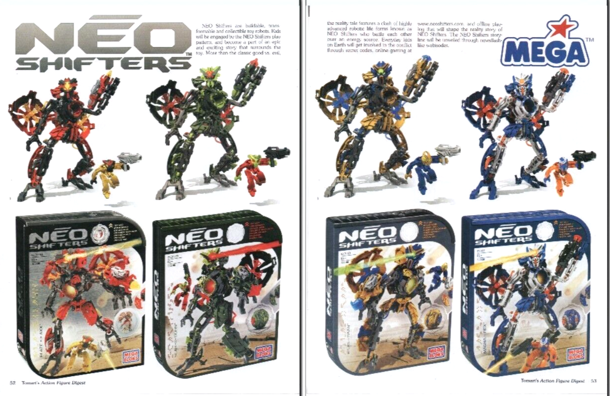 2007 Action Figure 2 PG Toy PRINT AD ART - NEO Shifters MEGA BLOKS