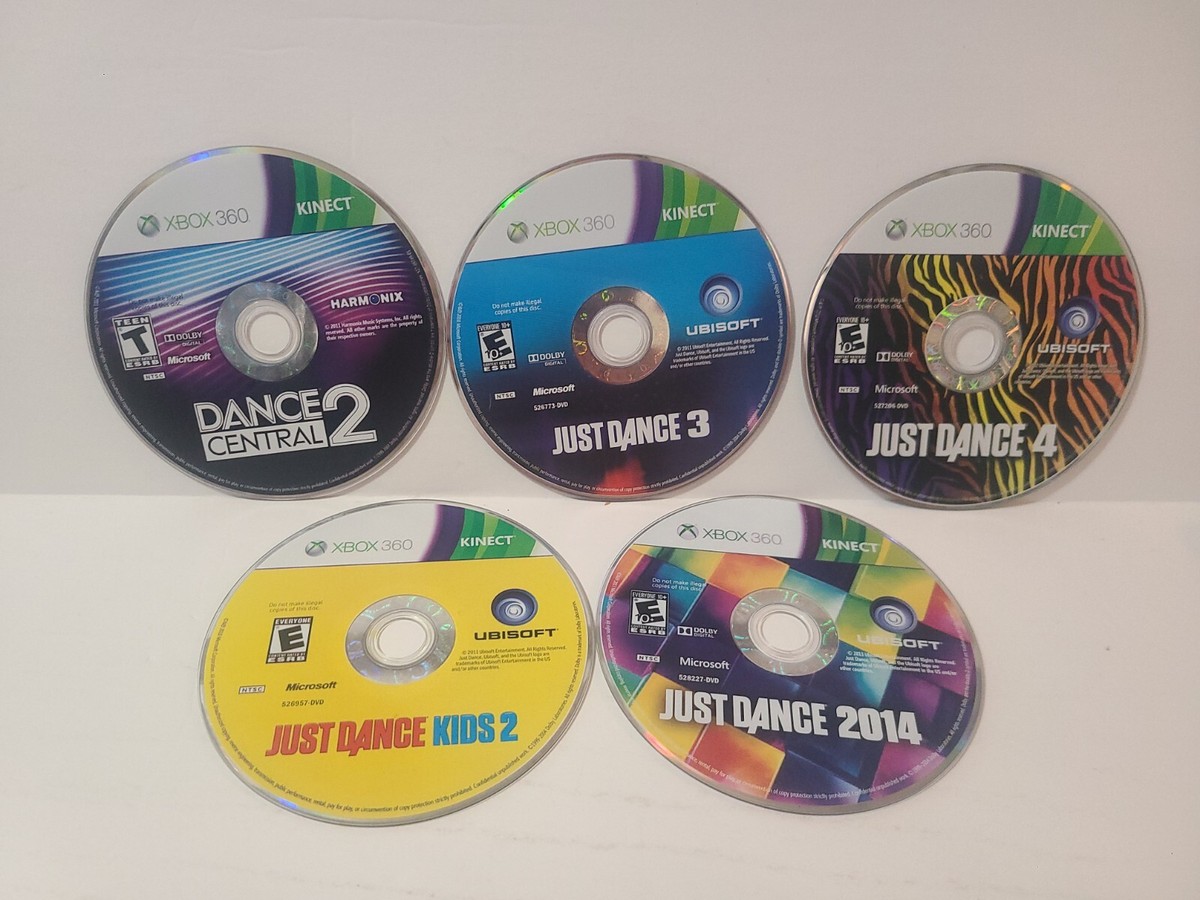 Just Dance 3, 4, Kids 2, 2014 & Dance Central 2 Xbox360