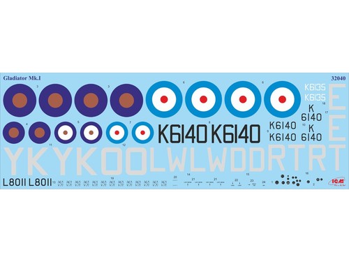 Gloster Gladiator Mk.I British Fighter - Plastic Model Kit Models 1/32 ICM 32040 - Picture 2 of 17