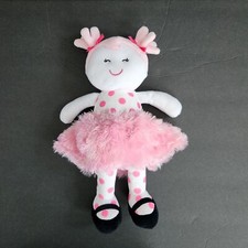 Baby Starters Plush Doll Pink White Polka Dots Stuffed Toy Lovey 2018 Sewn Eyes