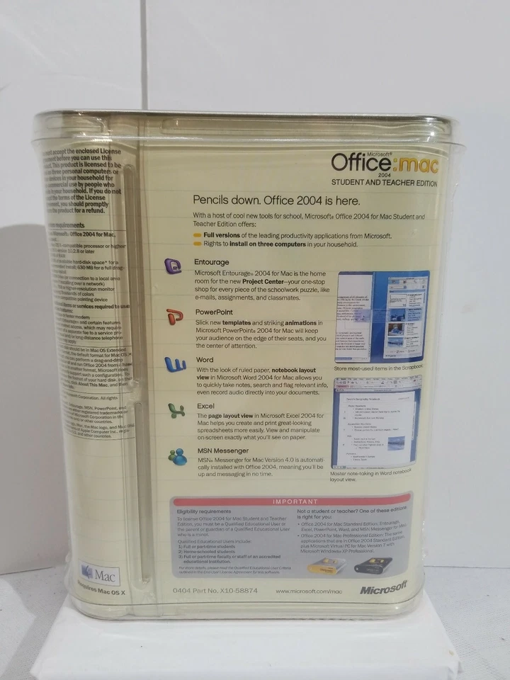 2004 NEW IN ORIGINAL BOX OFFICE:MAC STUDENT AND TEACHER EDITION -3 INSTALLS - Image 4 of 4