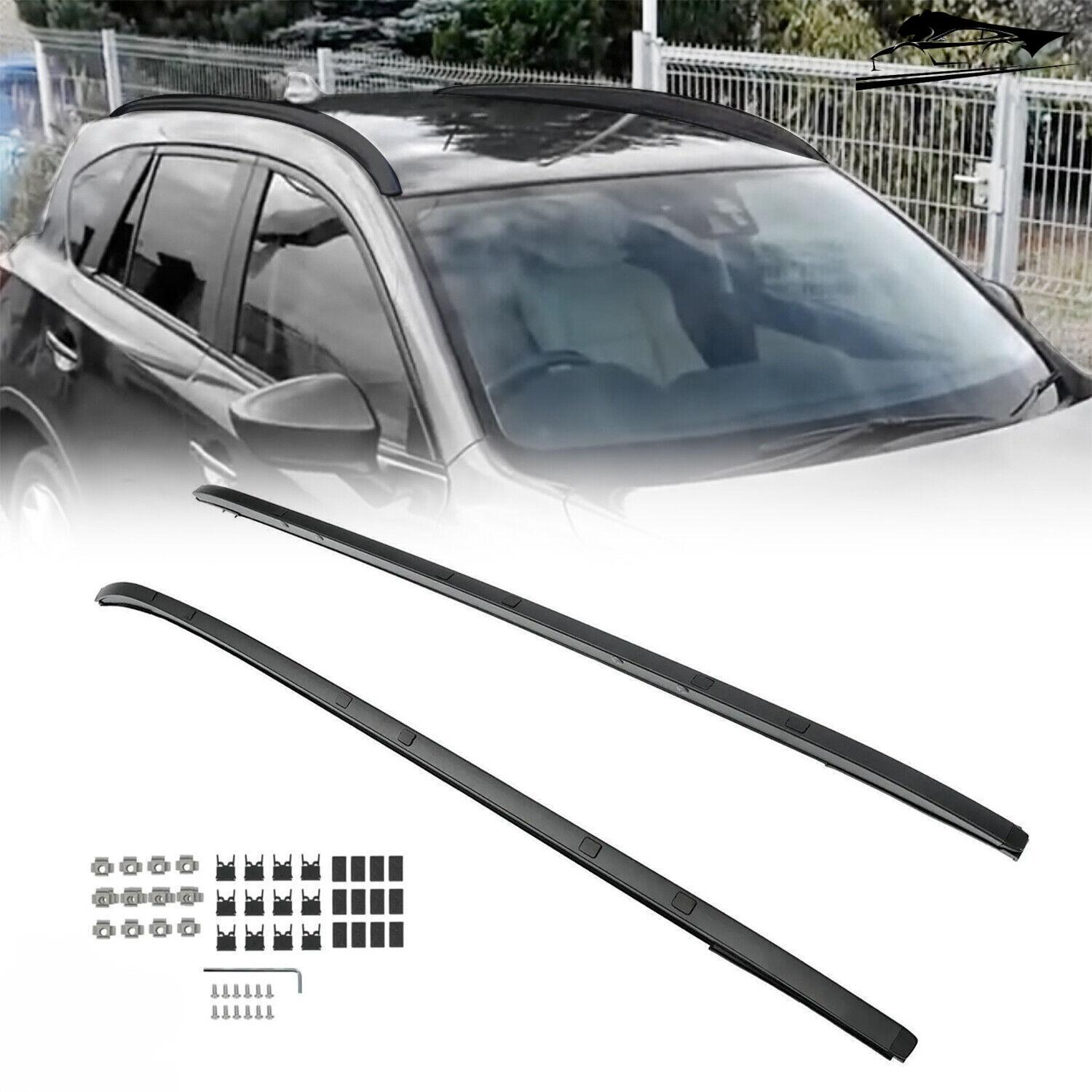 For Mazda CX-5 CX5 17-24 Aluminum Black 2Pcs Roof Rack Side Rails Cargo Carrier