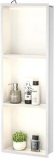 Stainless Steel Shower Niche with Shelf 36" X 12" White with Led Light 3 Shel...