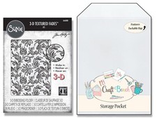 Sizzix 3-D Texture Fades Embossing Folder Botanical Large/A5 Tim Holtz  Pocket
