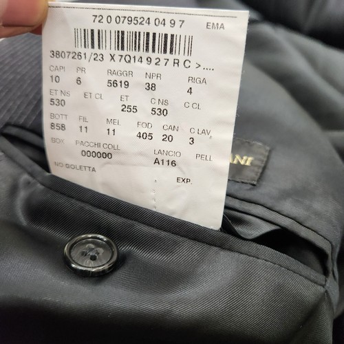 Corneliani Sport Coat Mens US 40 EU 50 Blue Pinstripe Super Fine Wool Italy Made - 第 12/17 張圖片