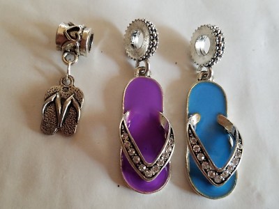 European Silver Charm Sandles FlipFlops, your Choice of Color Buy 5 Get 1 Free+
