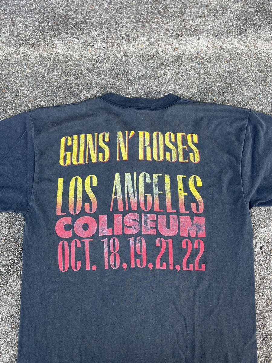 Guns N Roses VTG 1989 Tour T Shirt Guns N Roses Was Here Sz