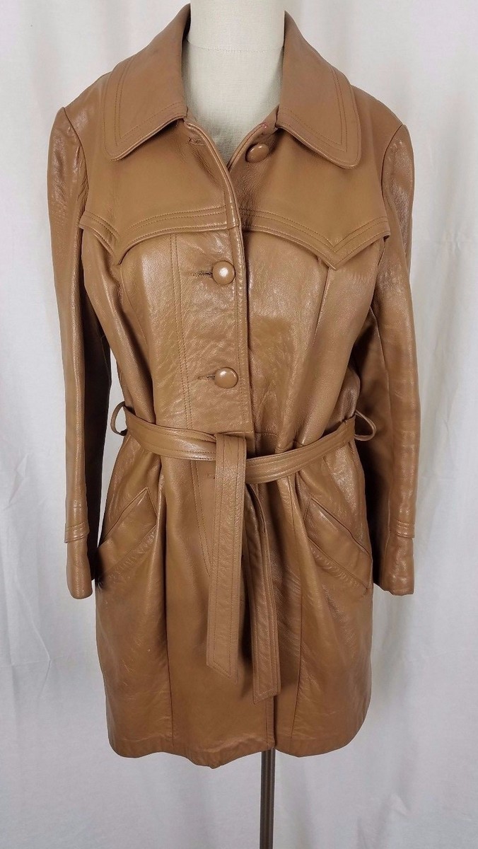 New England Sportswear Co Belted Brown Leather Jacket New England Sportswear Co Belted Brown Leather Jacket
