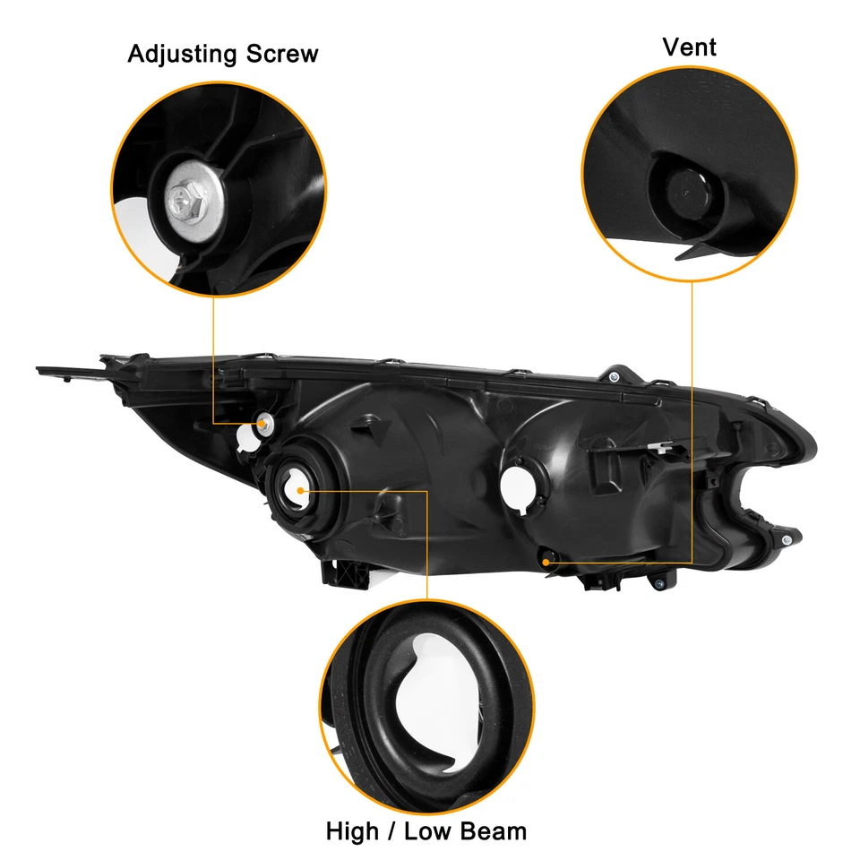 Пара прозрачных угловых фар в сборе для Honda CR-V 2012 2013 2014 годов выпуска черные - Изображение 3 из 4
