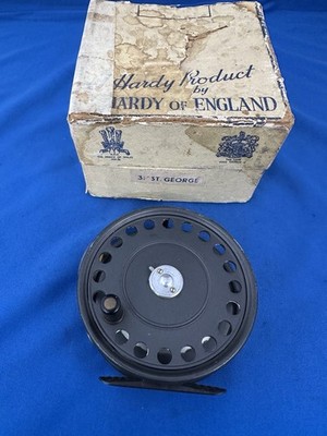 Nice Hardy The  St. George Fly Reel 3 3/4  Agate Line Guide W/ Worn Box