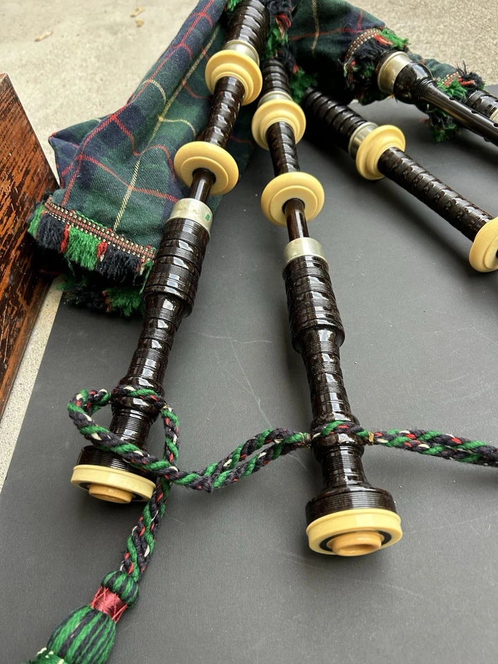 Vintage LAWRIE Bagpipes & Wooden Case - Image 3 of 4