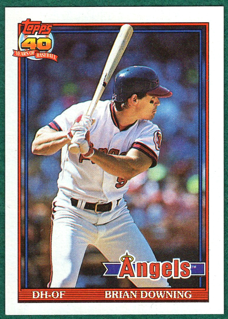 Brian Downing - 1991 Topps #255 - California Angels Baseball Card