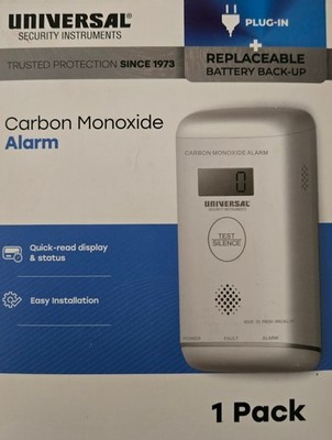 Universal Security Instruments Plug-In Carbon Monoxide Detector NEW