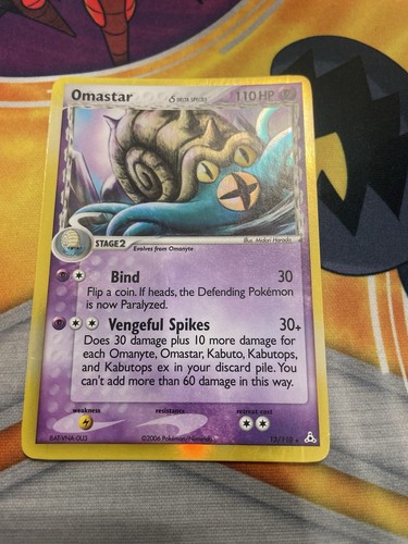 Pokemon TCG Omastar 13/110 Holon Phantoms Holo Rare ENG 110HP Stage 2 Delta