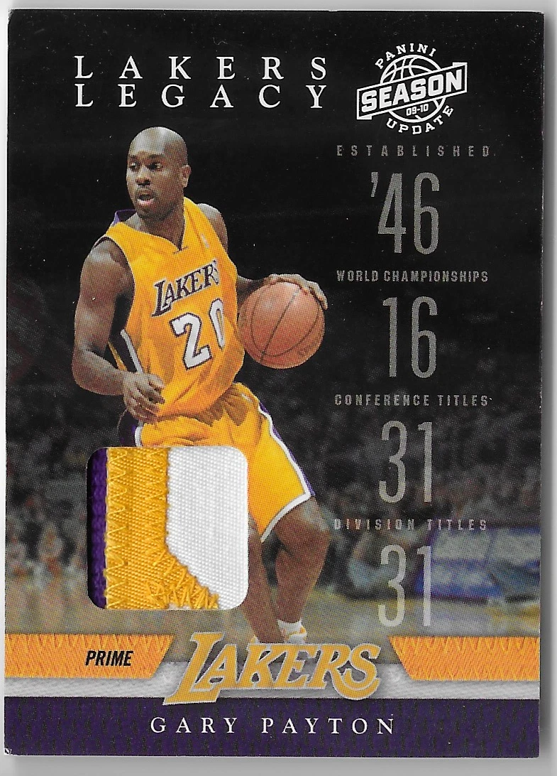 Panini Gary Payton Basketball Trading Cards Sports Memorabilia for