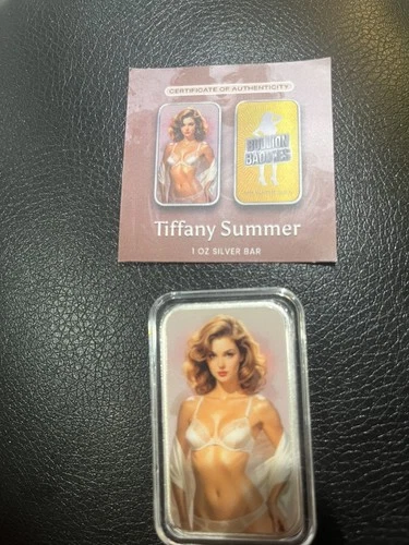 Bullion Baddies 1 oz Silver Bar w/ COA - Tiffany Summer