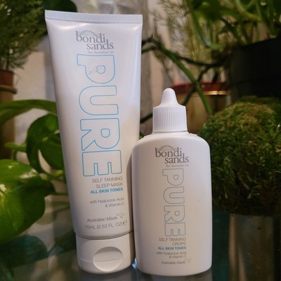 2x Bondi Sands Pure Self Tanning Sleep Face Mask Gradual Tan Facial Bronzer Drop