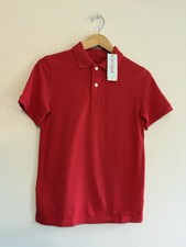 Cat  Jack Polo Shirt Boys Large Red No-Roll Collar Wicking School Uniform NWT