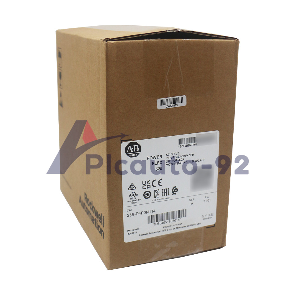 Allen Bradley Factory Sealed 25B-D4P0N114 PowerFlex 525 1.5kW (2Hp) AC Drive