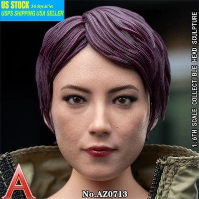 US 1:6 AZ0713 Female Mixed Race Actress Natasha Liu Head Sculpt Fit 12'' Figure